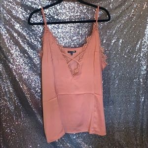 Blush Eyelash Lace Tank Top Fashion Nova